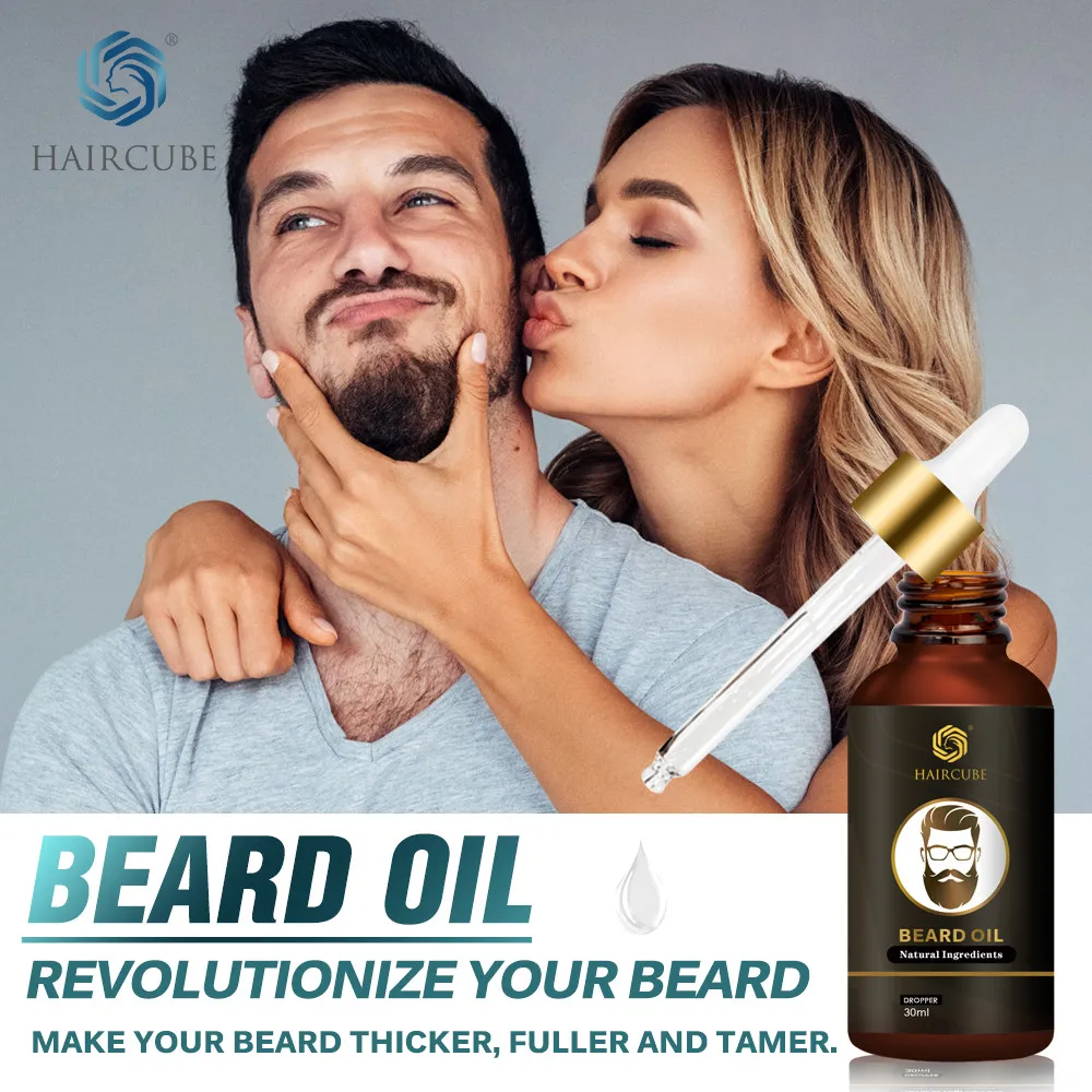 Haircube Natural Men Beard Growth Oil Products Hair Loss Treatment Conditioner Groomed Fast Beard Growth Enhancer Maintenance images - 6