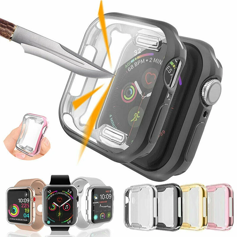 0 2 мм для Apple Watch Series 4 5 чехол TPU Защитная пленка экрана ультратонкий 40 44 мм| |
