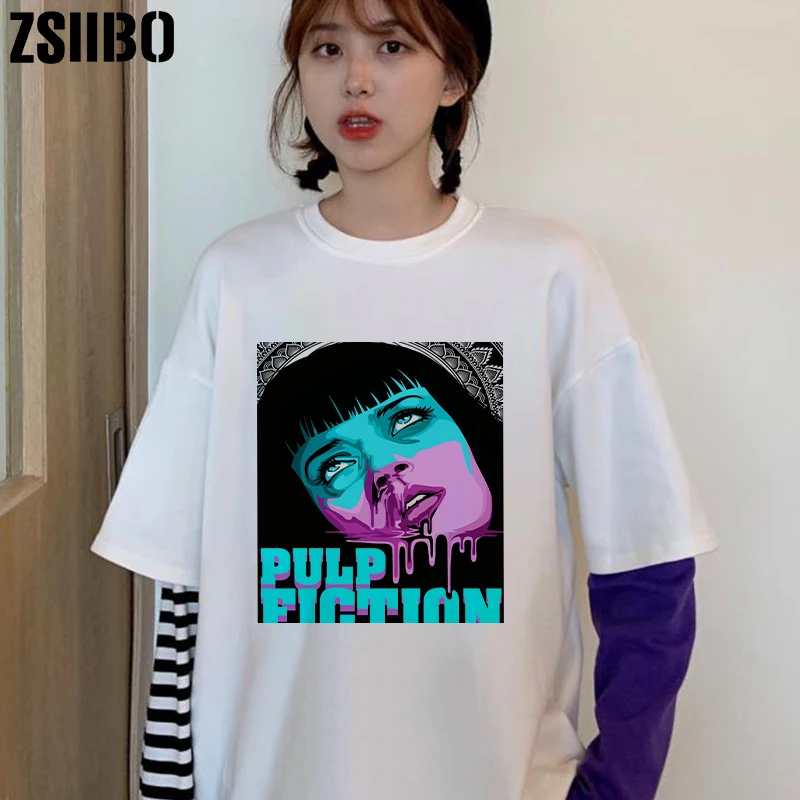 Женская футболка с длинным рукавом Винтажная из джерси в стиле Харадзюку