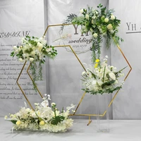 wedding arch decor backdrop stand flower golden arch geometric home party backdrop arch stand decoration