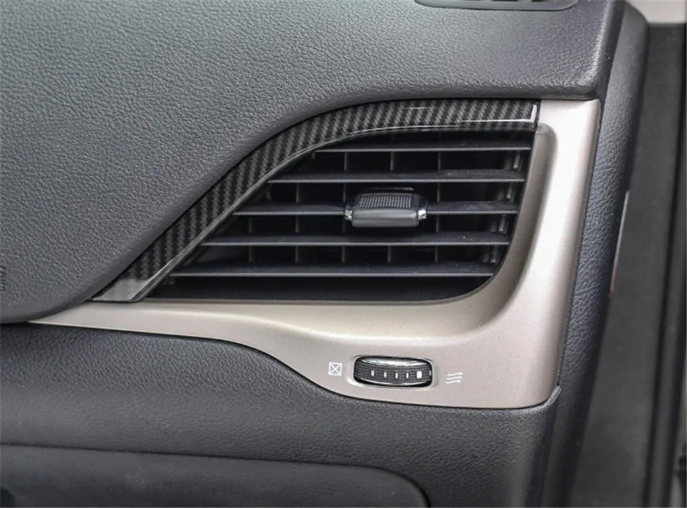 

Dashboard Console AC Vent Cover Strip for Jeep Cherokee 2014 2015 2016 Air Conditioner Outlet Trim Sticker Car Interior Styling