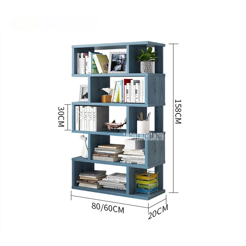 Living Room Space Saving Small Manmade Board Floor Bookshelf Bedroom Modern Simple Multifunctional Student Display Bookcase images - 6