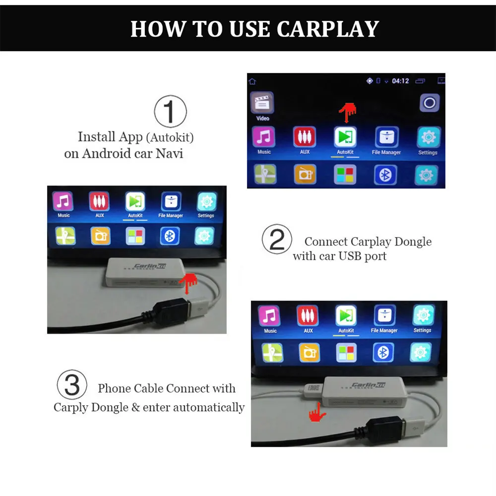 Автомобильный Соединительный ключ USB портативный навигационный плеер Plug Play Auto