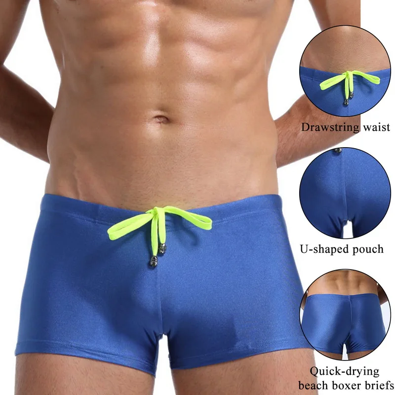 

SHUJIN Swimsuit Beach Quick Drying Trunks For Men Swimwear Sunga Boxer Briefs Zwembroek Heren Mayo Board Shorts Fast Dry Trunks