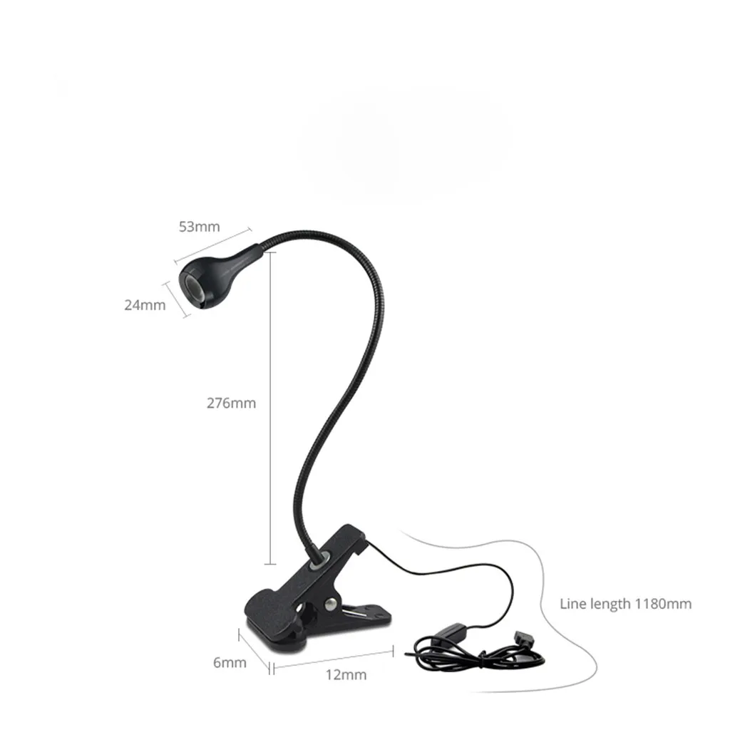 

LED USB Reading lamp Book light Ultra Bright Flexible Bending Table Desk Lamp Bedside for Notebook PC Computer With Holder Clip