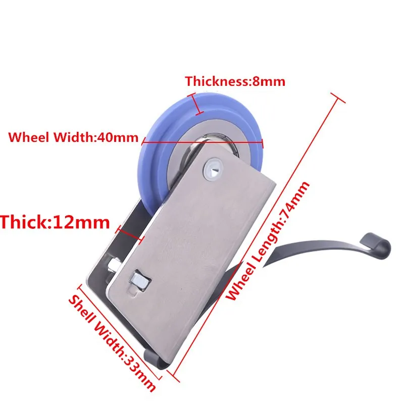 1 шт. раздвижные ролики из нержавеющей стали 304 бесшумные одиночные нейлоновые