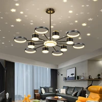 nordic living room chandeliers modern minimalist whole house package combination starry sky round ceiling 2021 new led lamps