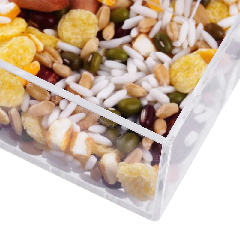 

Acrylic Transparent Window Viewing Tray Bird Feeder Birdhouse Pet Water Feeder Suction Cup Mount House Type Feeder 15x7x16cm