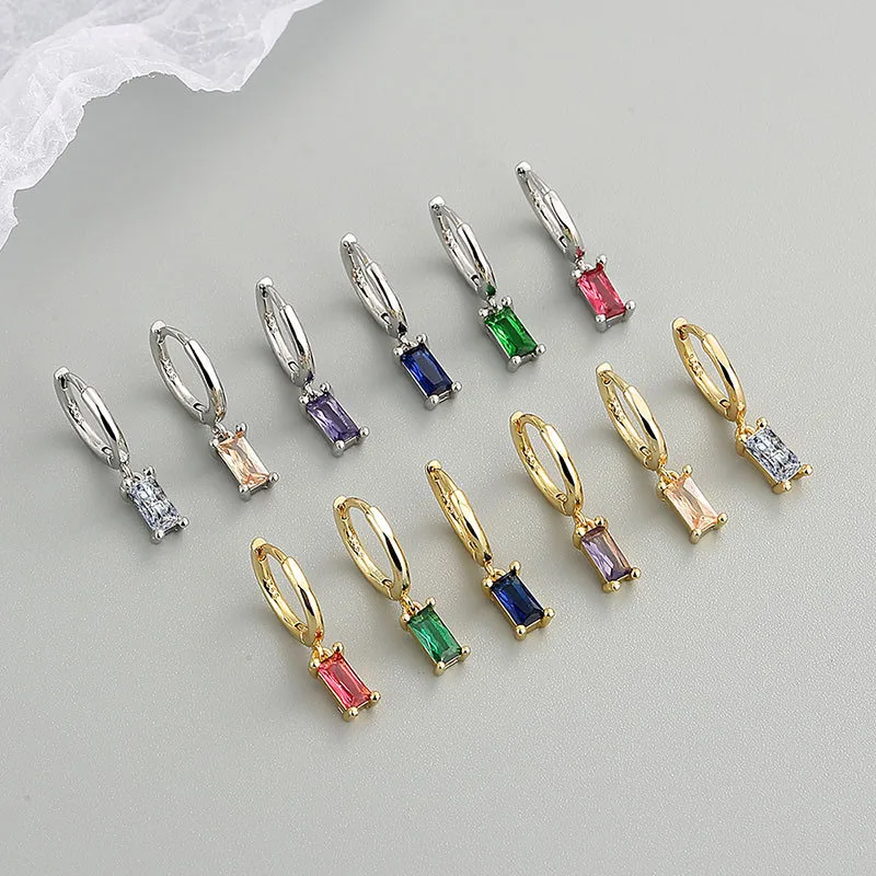 

VJGYHO 925 Sterling Silver Multicolor Cubic Zirconia Pendant Earings Set Pack For Women Fashion Female Earful Jewelry Fine Gift