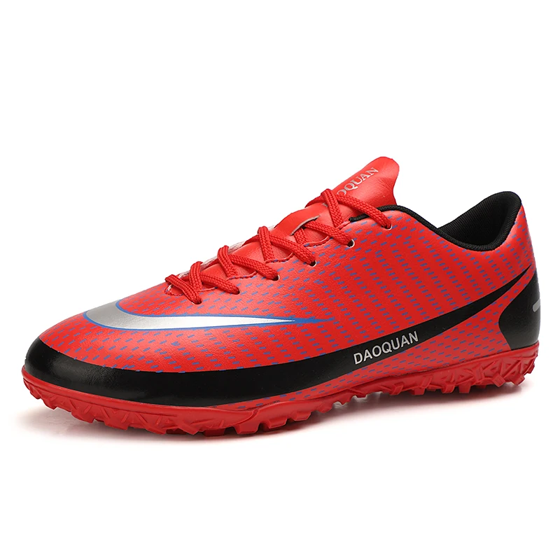 Murah Sepatu Olahraga Sepak Bola Pria Sepatu Sepak Bola Gym Anak Laki-laki Laki-laki Hitam Biru Sepatu Futsal Paku Pergelangan Kaki Cleat Pria Musim Semi Musim Gugur
