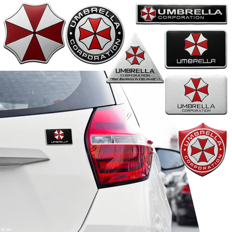 

3D Car Styling Stickers Aluminum alloy Umbrella corporation Emblem Badge Decals For All Car Auto Body Decoration Accessories