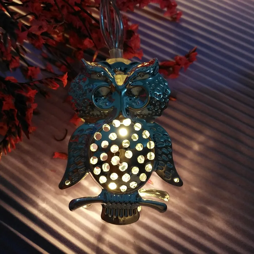Светодиодный Сова Строка Рождественские огни Pendnts декоративные светильники