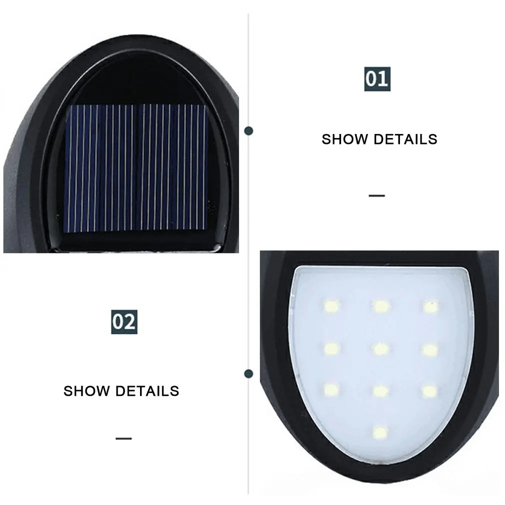 

Solar Wall Lamp 10LED Lighting Villa Garden Outdoor Waterproof Small Wall Lamp Super Bright Courtyard Balcony Lamp