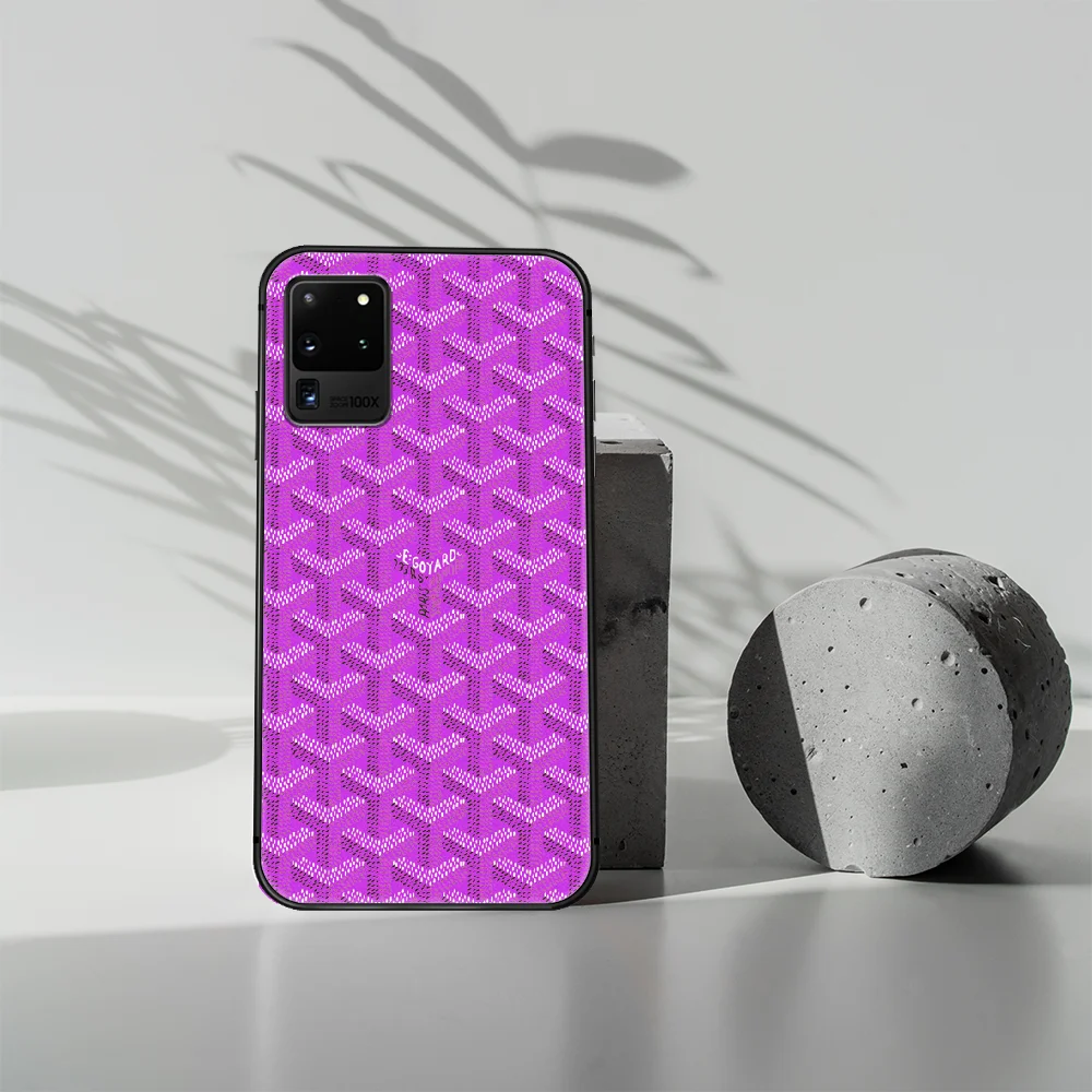 

Fashion luxury brand Phone Case Cover Hull For Samsung Galaxy S 7 8 9 10 e 20 FE edge uitra plus Note 9 10 20 black Hoesjes Soft