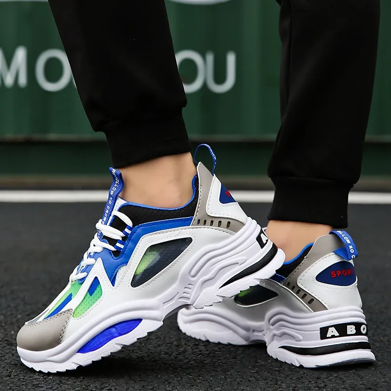 Брендовые Беговые Спортивные кроссовки Ins для мужчин на платформе дизайнерская