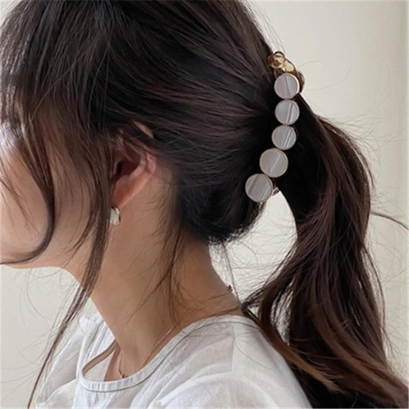 2pc Korean solid Banana Hair Claw Clips Clamp for Women Girl Ladies Hair Barrette Hairpin Hair Washface Holiday Gift Accessories
