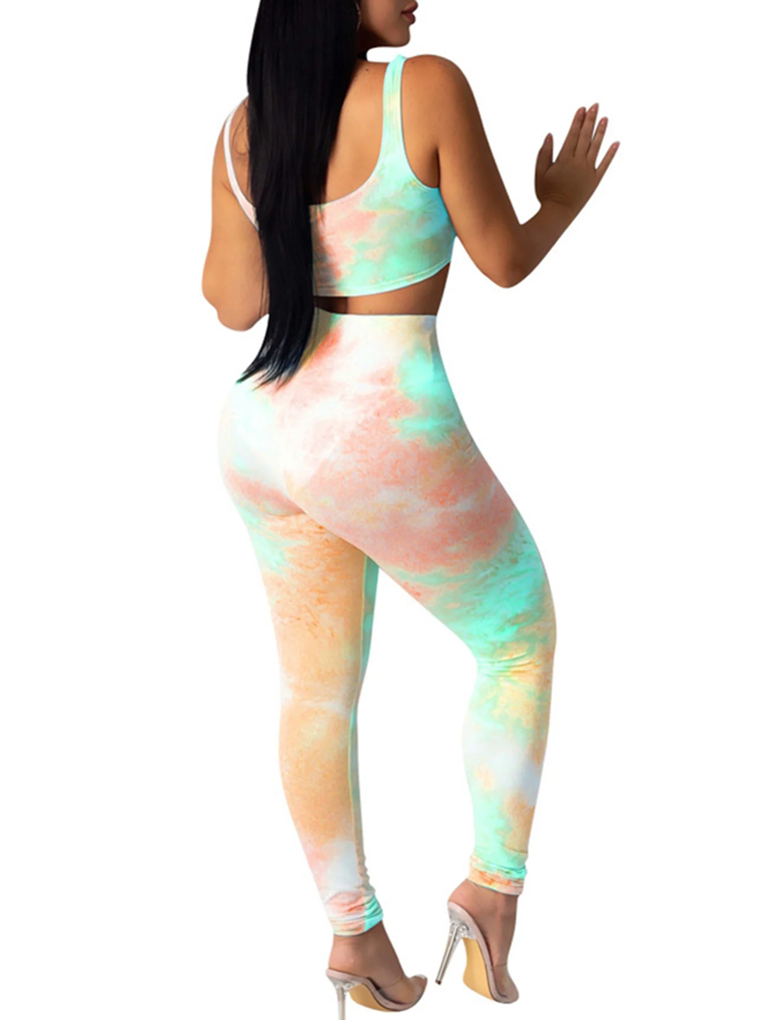 Новинка женская спортивная одежда комплект из 2 предметов Модный повседневный