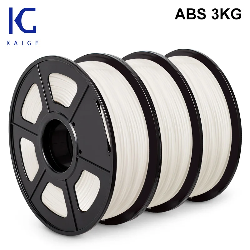 

KAIGE ABS Filament 1.75MM 3KG 3D Printing Consumables Suitable For High Strength Drawing Supply FDM 3D Printer DIY Tools Mterial