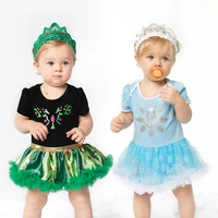 one year baby kids frozen dress for toddler birthday party little girls princess anna dress children carnival ball gown costume