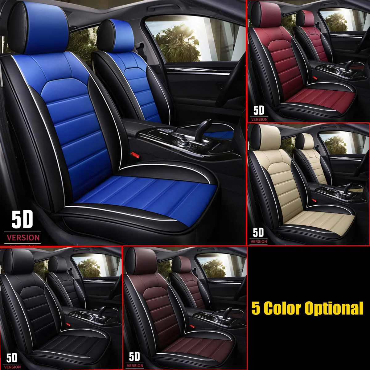 

Universal PU Leather Breathable Cushion Pad Set Car Front Seat Protector Seat Cushion Full Cover For Most Car for SUV Car Seat