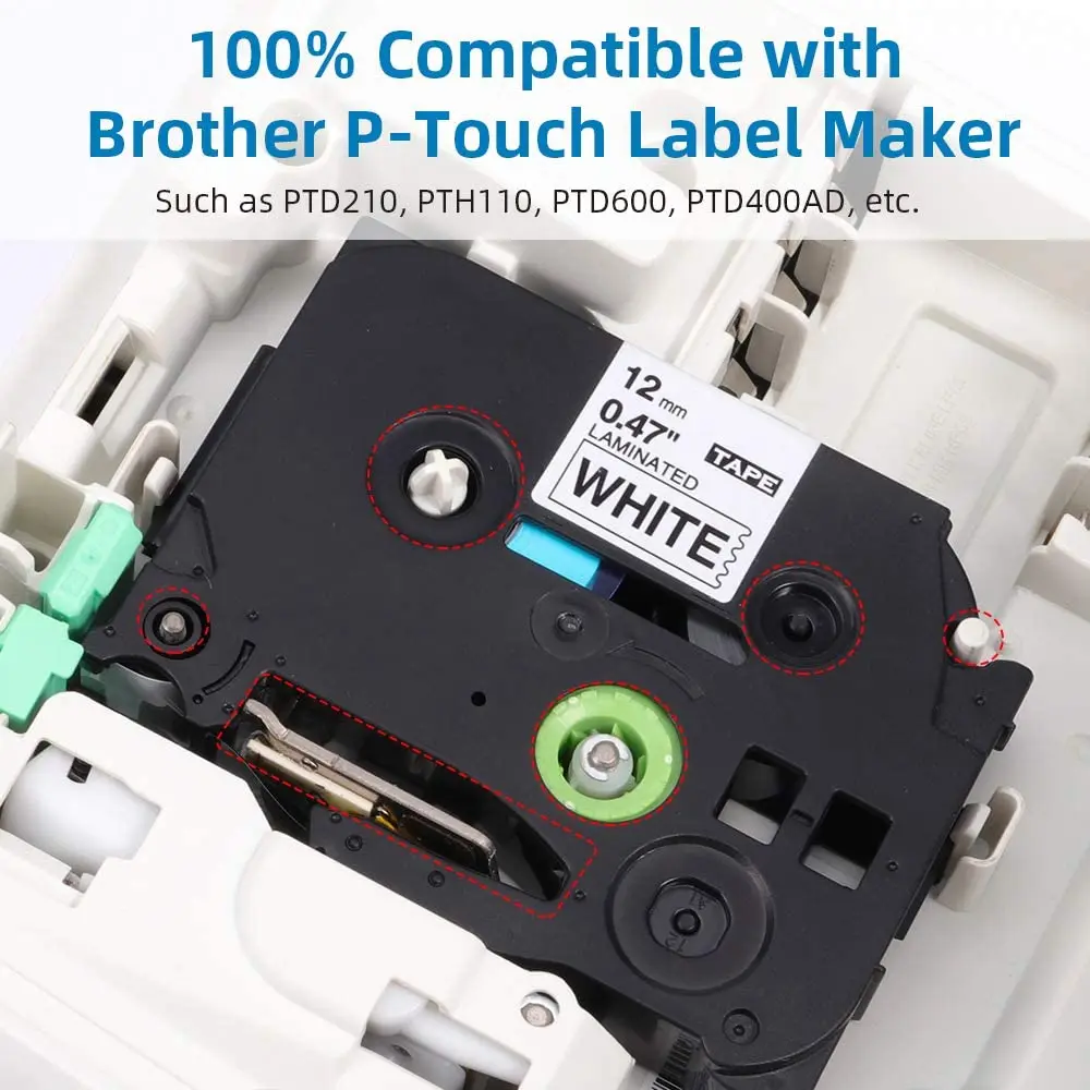 5 шт./лот TZe 231 ламинированные этикетки клейкие Ленты Совместимость для Brother P Touch