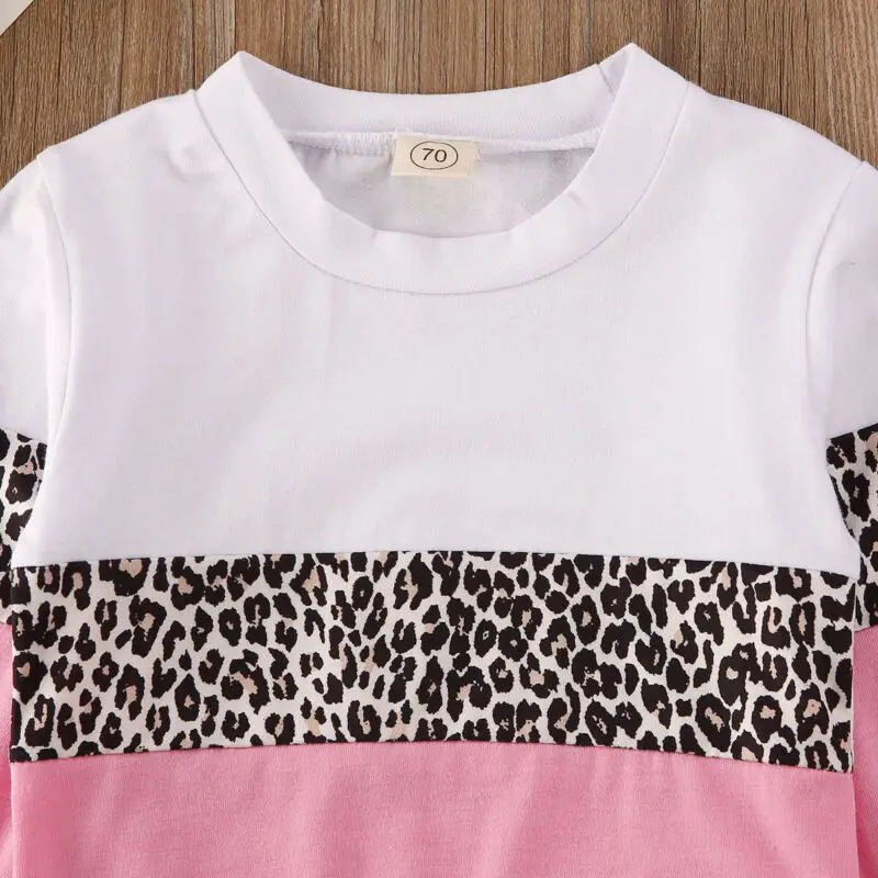 2019 г. Новая зимняя одежда для маленьких девочек футболка Топ штаны Леггинсы