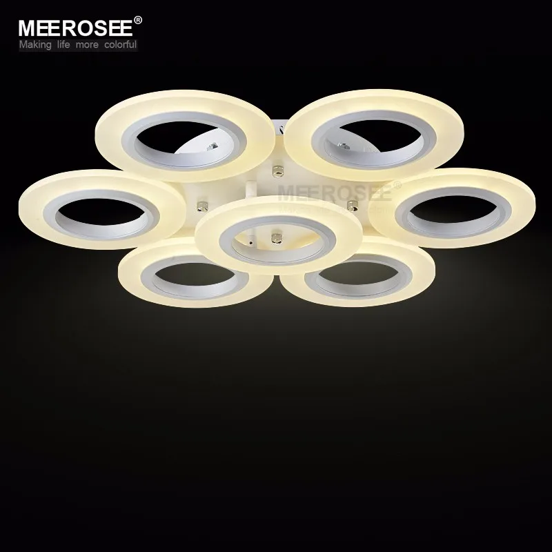 Современный светодиодный кольцевой потолочный светильник акриловый белый для