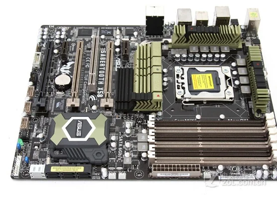 Original ASUS SaberTooth X58 1866Mhz 1600 6 x DDR3 LGA 1366 Motherboard ATX 24GB PCI-E X16 Desktop Computer Mainboard Plate Used