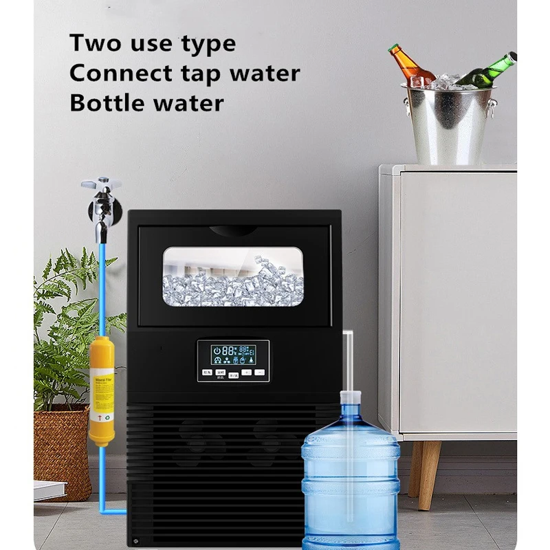 

40kg / 24H WZB-40F 200W 220V Electric Square Automatic Ice Cube Machine Portable Ice Cube Making Machine Suitable For Bar