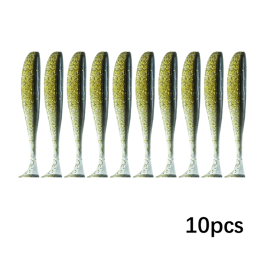 LEDAOFISH 10 шт./лот мягкие приманки силиконовая наживка 7 см Товары для рыбалки
