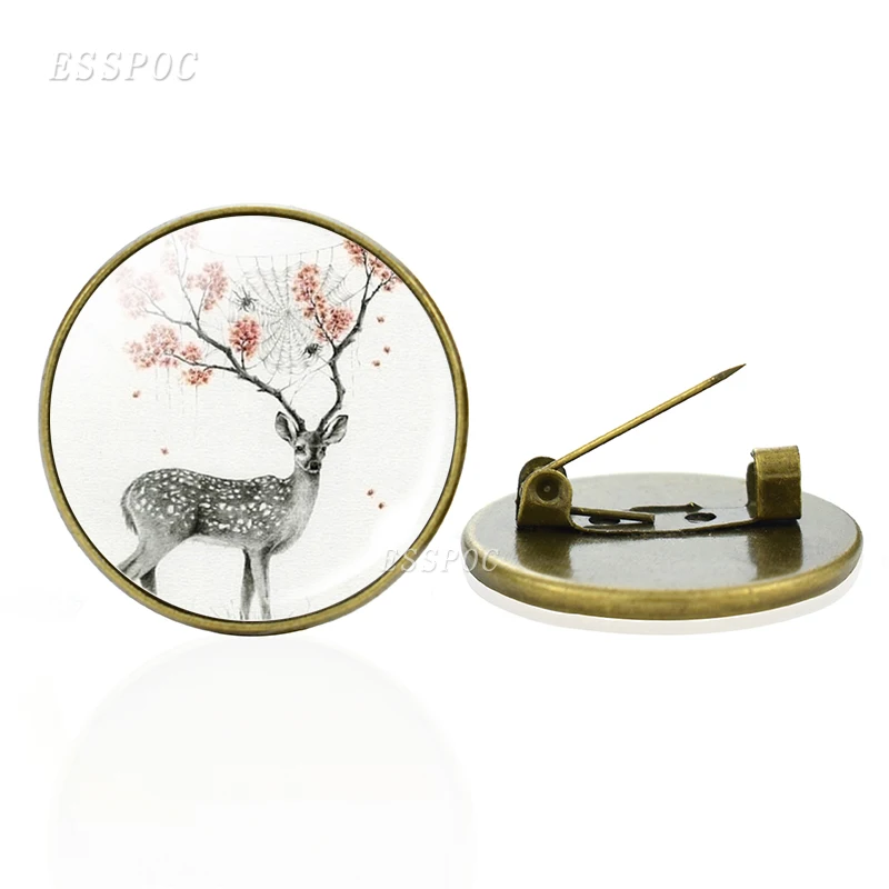 Рождественские хрустальные значки с изображением оленя Стеклянные Кабошоны