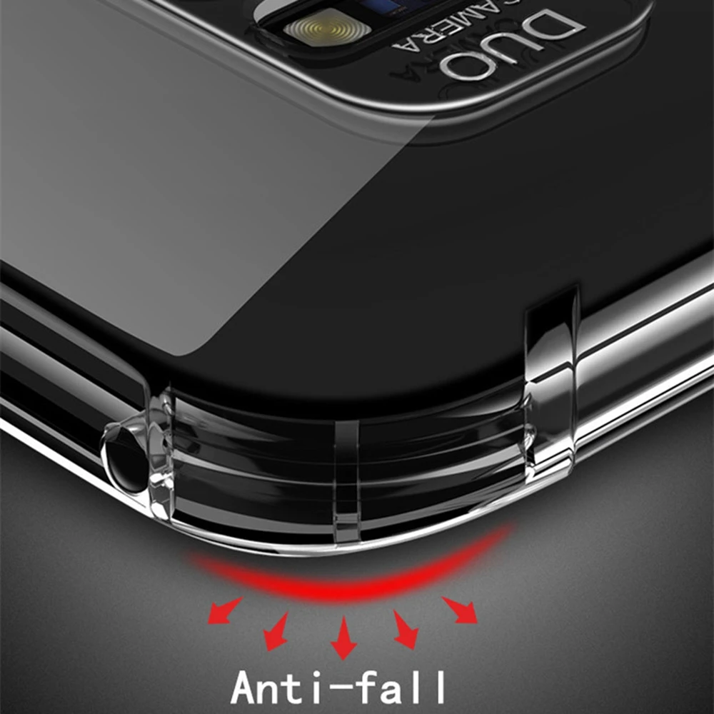 For Samsung Galaxy S8 S9 Plus Airbag Transparent Case Silicone TPU Coque Note 8 9 S10 Lite Phone Bumper Covers | Мобильные телефоны