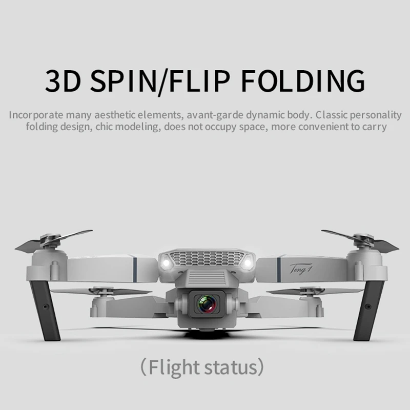

E88 RC Drone 1080P HD Camera Visual Positioning WiFi FPV Four-Axis Aircraft Height Preservation Profesional Quadcopter