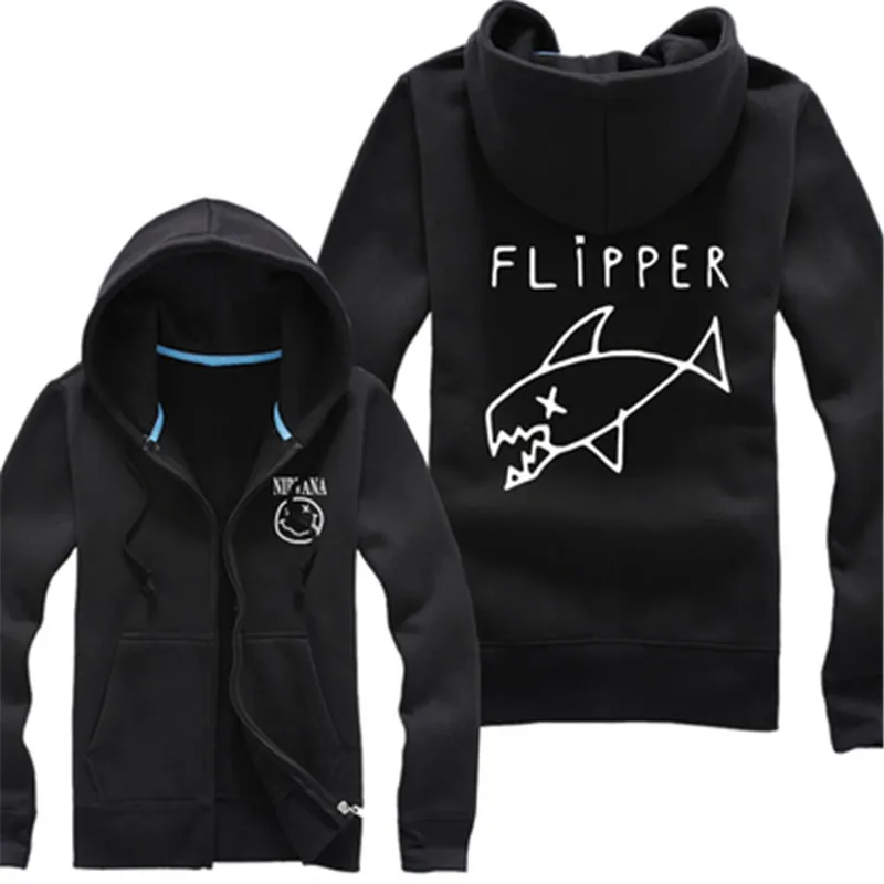 Мужская толстовка с капюшоном Nirvana куртка-Курт Кобейн из Нирвана теплая флисовая