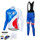 Трикотажный комплект для езды на велосипеде 2021 FDJ веснаосень мужская велосипедная одежда с длинным рукавом дышащая велосипедная одежда для езды на горном велосипеде костюм Быстросохнущий