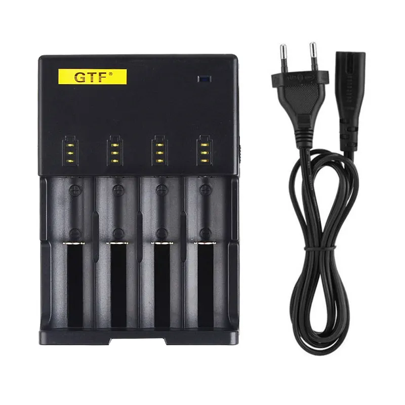 EU plug GTF ЕС штепсель зарядного устройства для 18650 26650 21700 AA AAA 18350 V/3,7 V/3,2 V/1,2 V/1,5 V литиевая NiMH Ni-Cd батарея - Цвет: EU plug