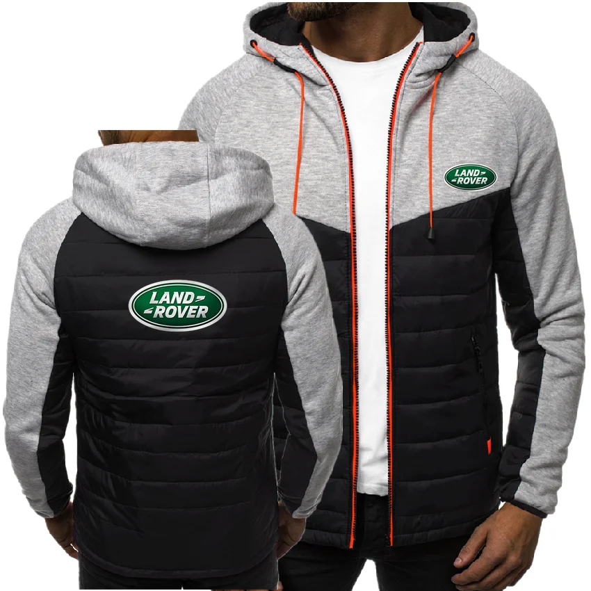 Мужская толстовка на молнии Land Rover однотонный пуловер с длинным рукавом и