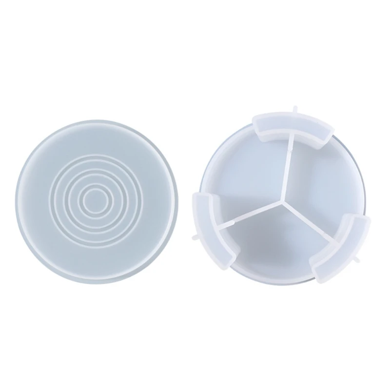 

E56F DIY Coaster Epoxy Resin Mold Cup Mat Storage Box Stand Casting Silicone Mould