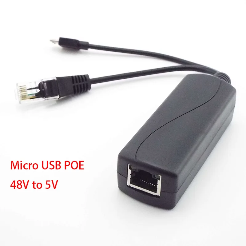 Новый разветвитель PoE 5 в POE Micro usb Power Over Ethernet 48 В до стандартный разъем USB для Raspberry Pi