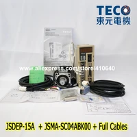 genuine teco 400w servo motor jsma sc04abk00 and teco servo motor drive jsdep 15a with cable ce and ul certificate