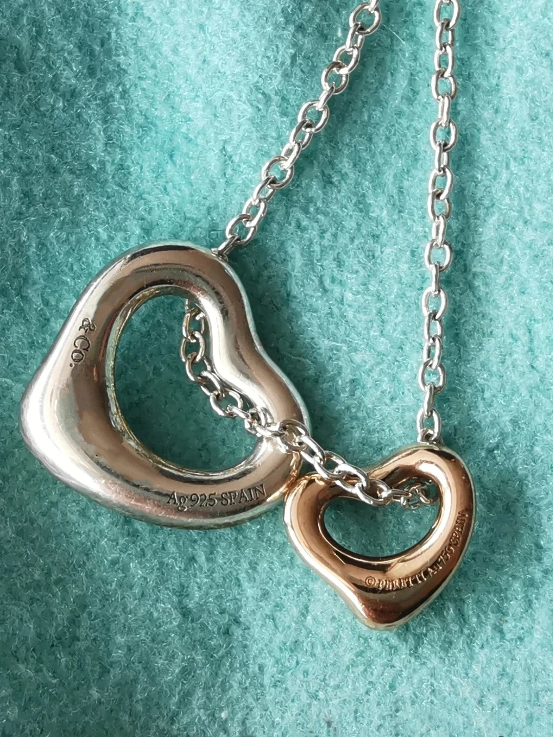 

925 sterling silver ms rose gold heart-shaped necklace classic holiday gifts