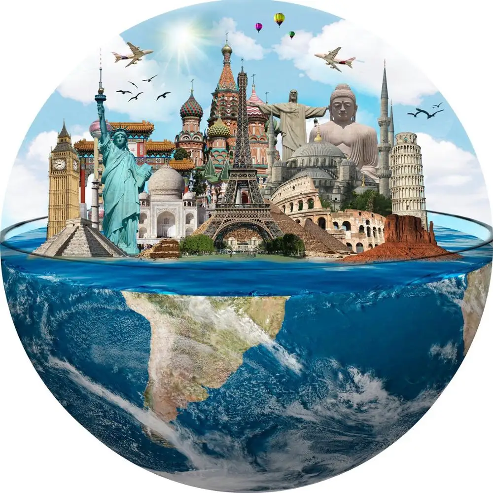 

1000 Pieces 3D Jigsaw Puzzle Round for Adult Teenager 1000 Pieces Educational Toy for Kids Children