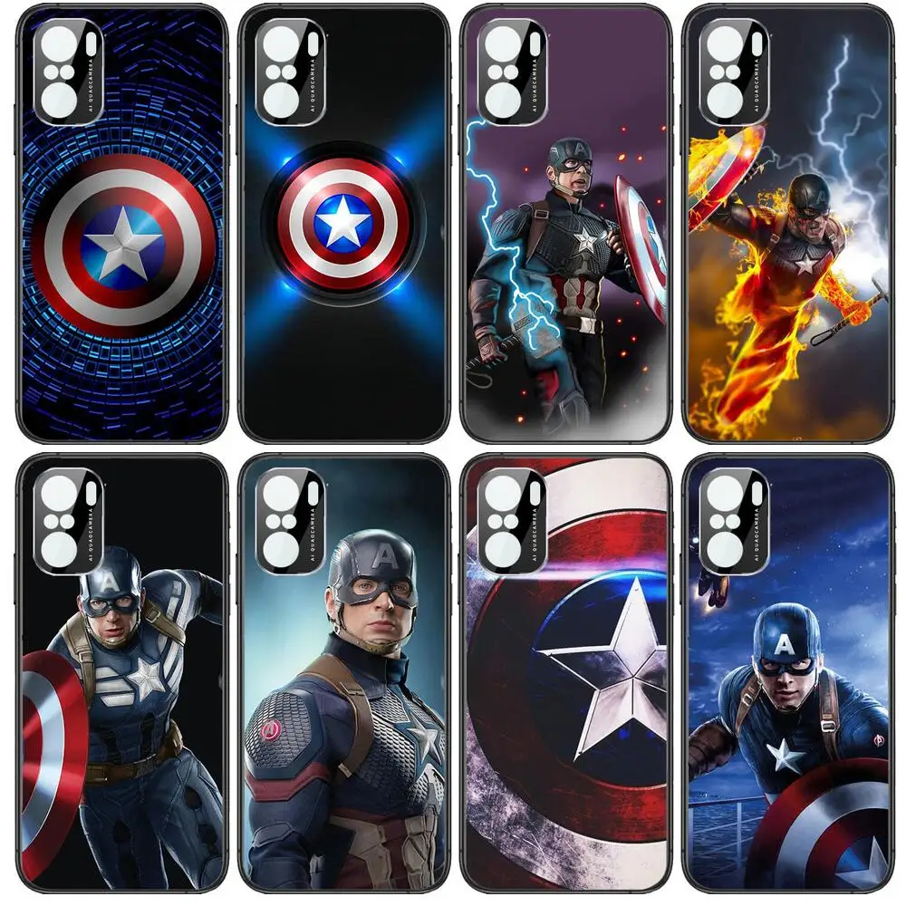 

Steve Rogers Phone Case For xiaomi redmi POCO F1 F2 F3 X3 Pro M3 9C 10T Lite NFC Anime Black Cover Silicone Back Prett mi 10 ult