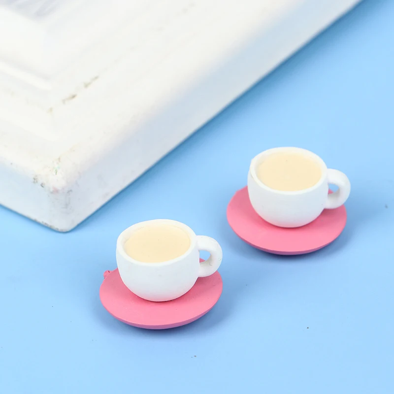 

Миниатюрный Кукольный домик, кофейная чашка, милая чашка для кухни, комнаты, еда, напиток, новые кухонные аксессуары, 2 шт.