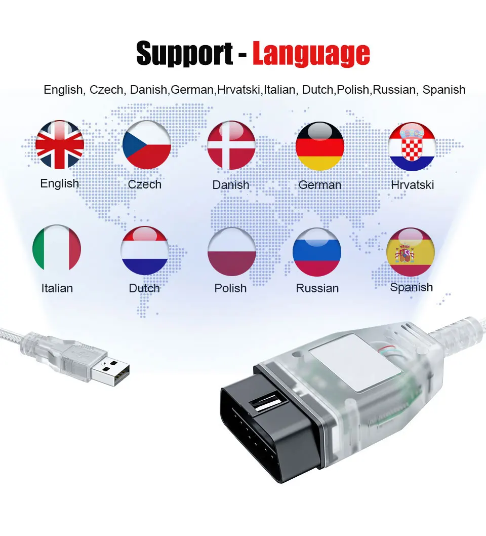 Диагностический кабель OBD2 для VAG CAN PRO BUS + UDS K-line S.W версия 5.5.1 VCP сканер obd 2