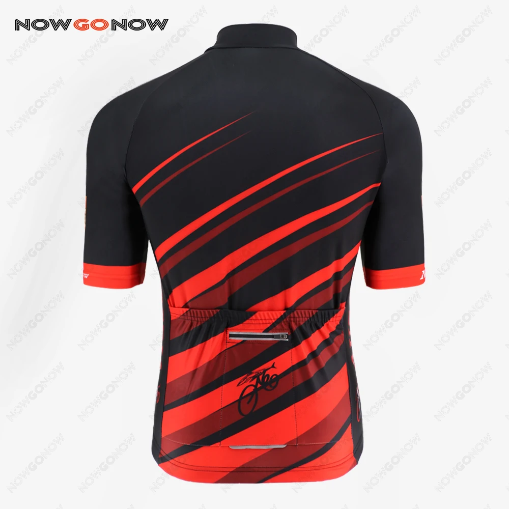 Футболка для велоспорта NOWGONOW Pro красная и черная с австрийским флагом гербом