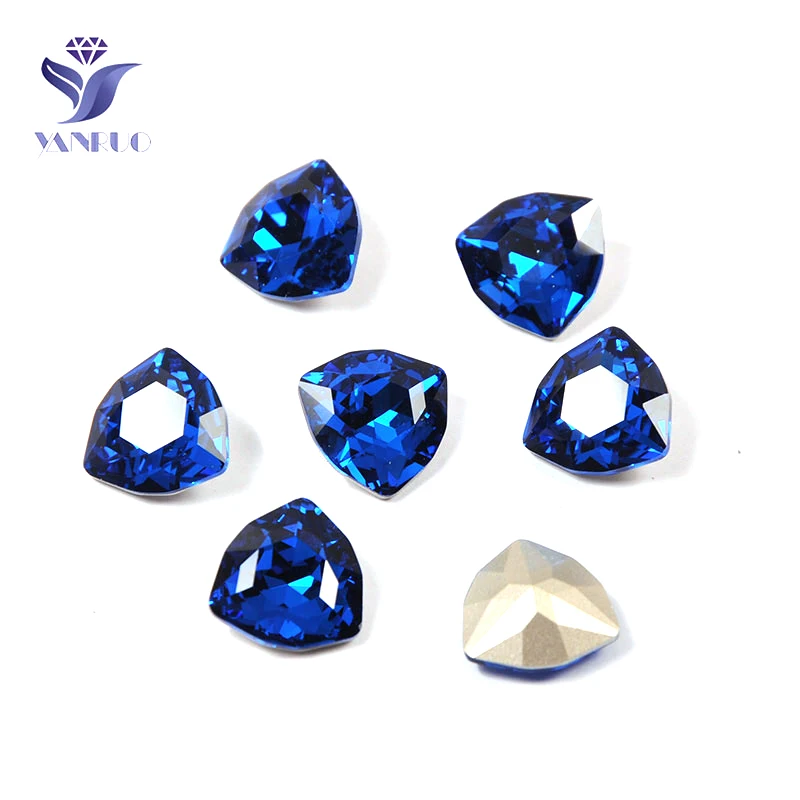 Capri Blue YANRUO 4706 супер качество камни и кристаллы пришить страз в форме когтя Pointback ремесло кристалл для камней для украшения одежды - Цвет: Capri Blue