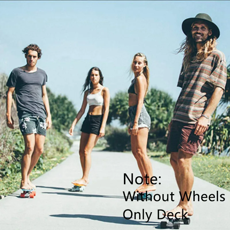 22.5X 6 дюймов скейтборд пластиковая Рыба Банан доска для катания на коньках доски