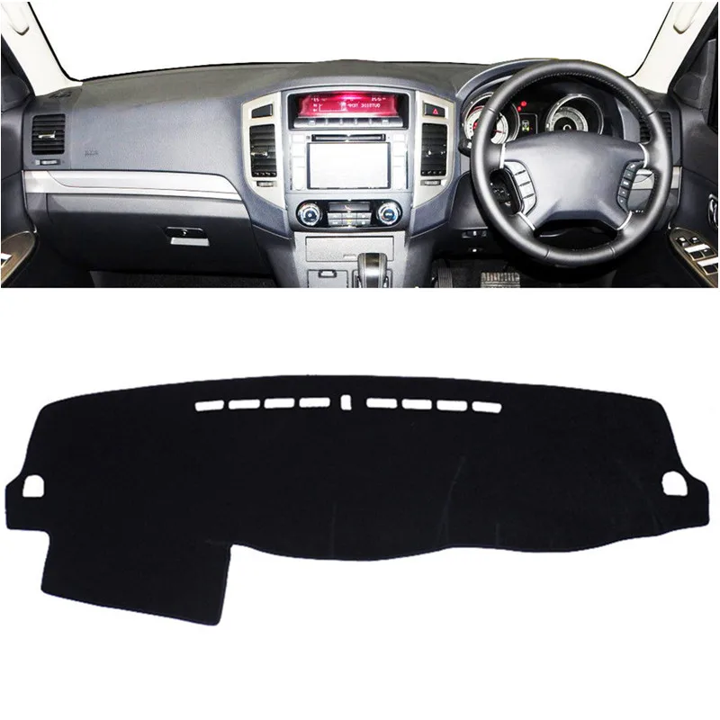 Car Dashmat Dash Dashboard Cover Mat Pad Sun Shade Instrument Protective Carpet For Mitsubishi Pajero 2007-2017 2018 Accessories Car Dashmat Dash Dashboard Cover Mat Pad Sun Shade Instrument Protective Carpet For Mitsubishi Pajero 2007-2017 2018 Accessories