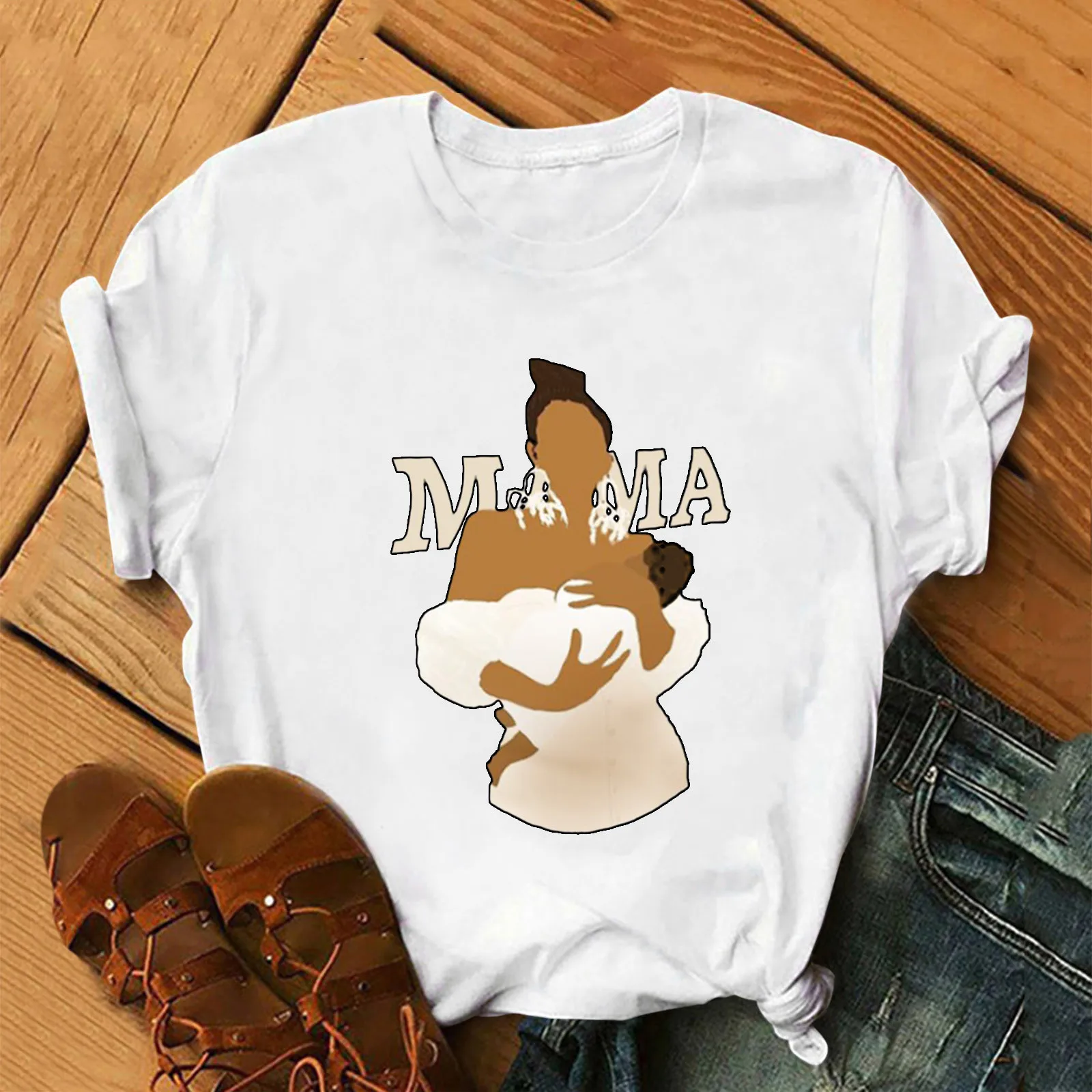 

Top T Shirt For Women Mother's Day Tunic BlouseStylish Shirt